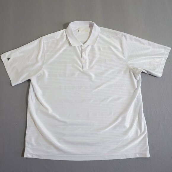Antiqua Golf polo shirt men's size XXL white colour stripes pattern active wear - Picture 1 of 13